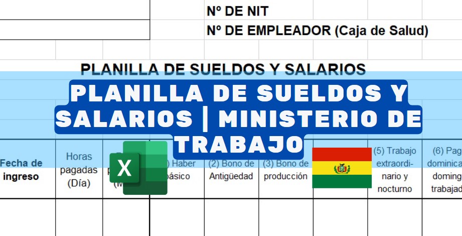 planilla de sueldos y salarios bolivia en excel descargar