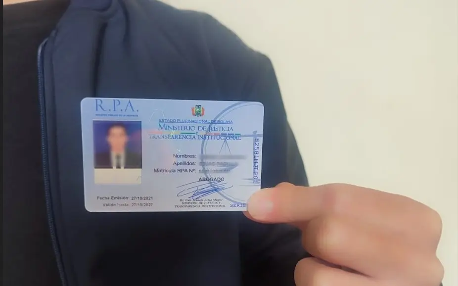 CARNET DE ABOGADOS BOLIVIA